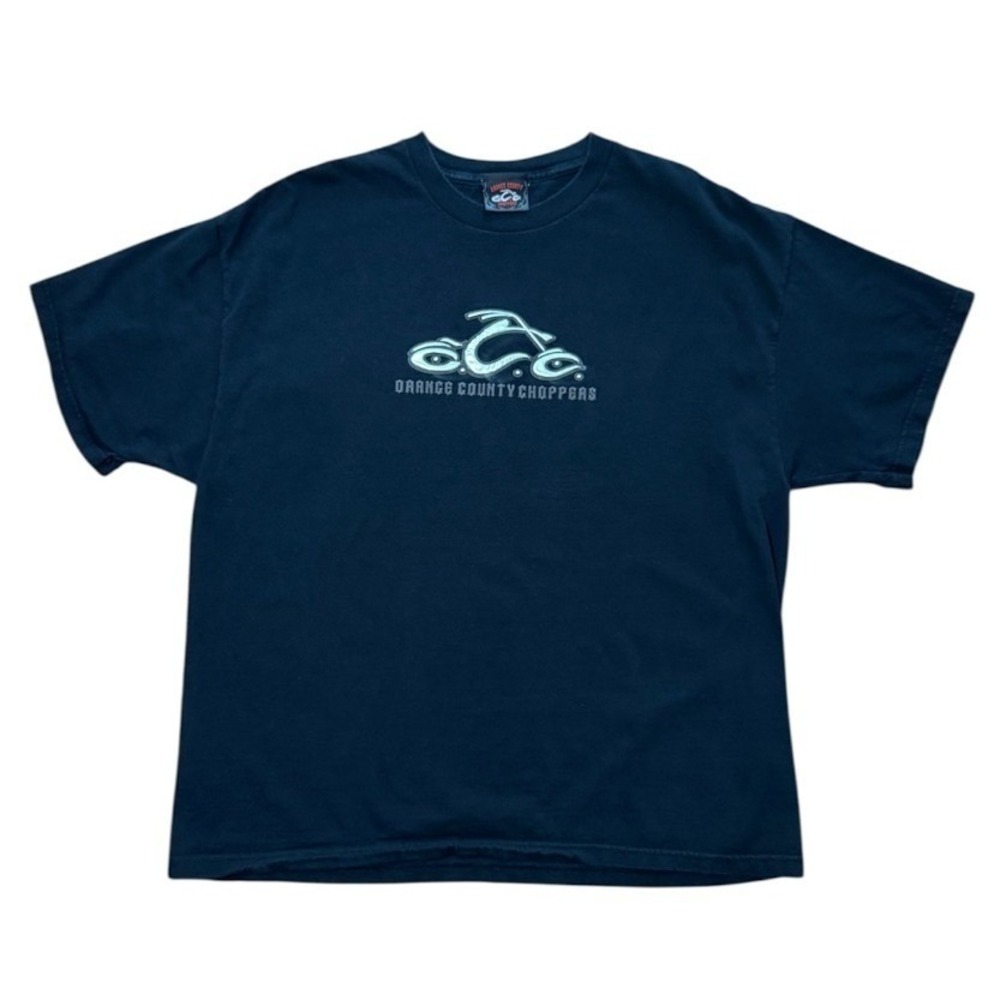 Vintage Y2K Orange County Choppers Biker Motorcycle OCC Logo Graphic T-Shirt